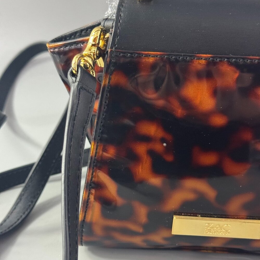 ZAC Zac Posen Leather-Trimmed Tortoise Shell Mini Bag - Picture 8 of 14